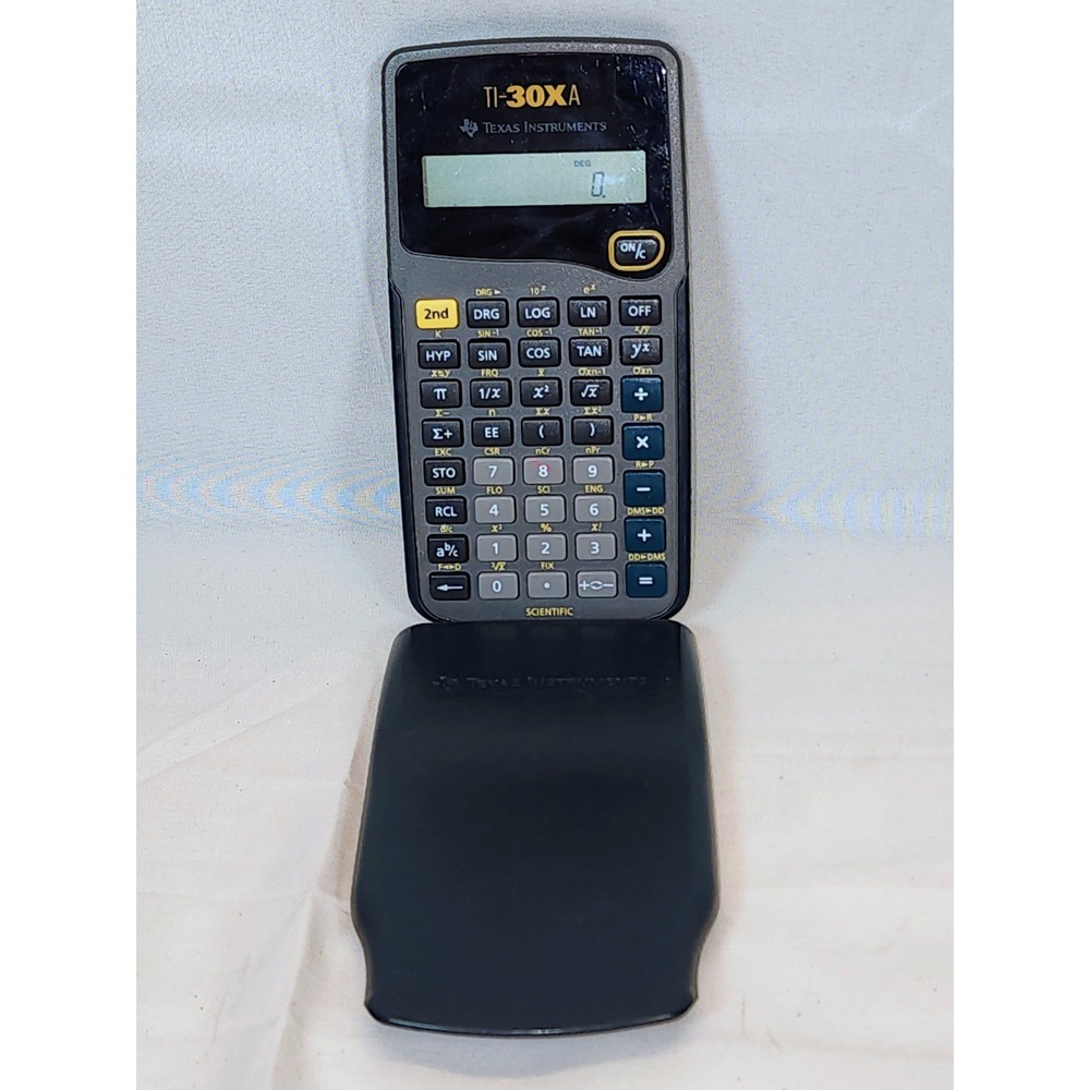 Texas Instruments TI-30Xa Calculator Gray With Cover Tested